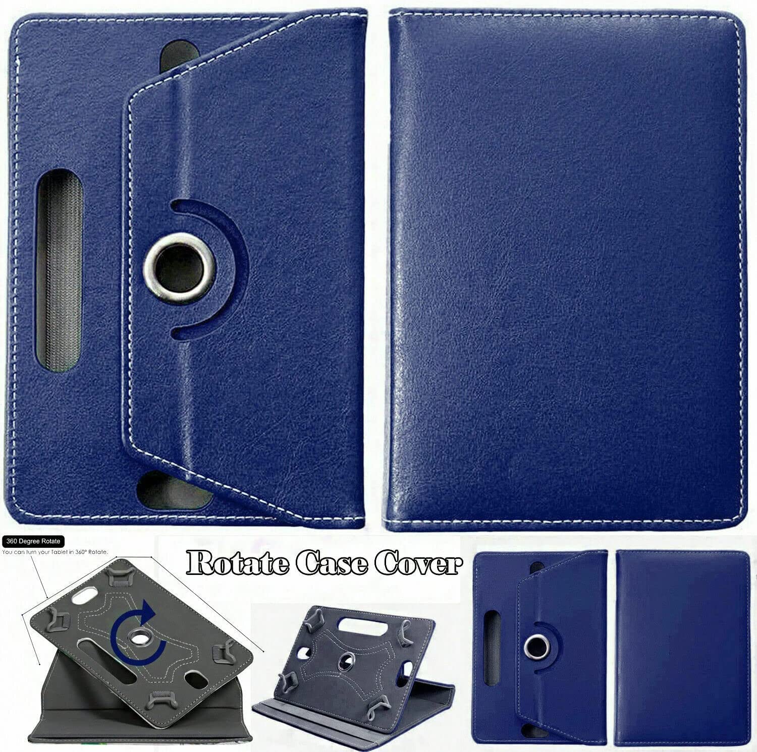 DV 10inch Tablet Case Cover - Universal Leather Stand Case Folio Cover Magic Leather 360° Rotating Case Fits for ALL 10" Inch & 10.1" Inch Android Tablets tab