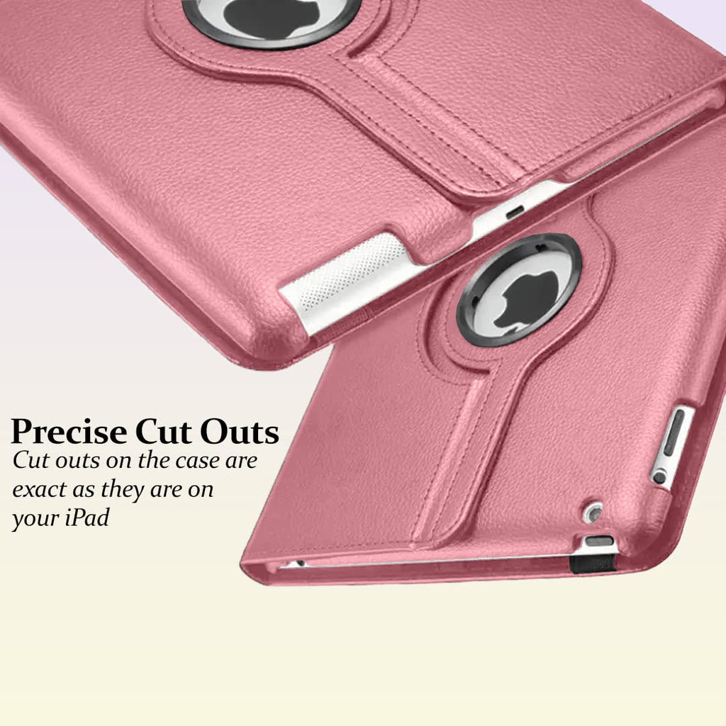 DV Case for iPad Mini 2 (A1489, A1490, A1491), iPad Mini 3 (A1599, A1600), 360 Degree Rotating Smart Stand Case, PU Leather, Slim and Lightweight Cover