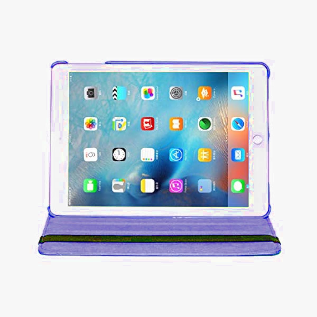 Case Compatible with Apple iPad Pro 12.9" (1st & 2nd Generation, 2015 & 2017 Model) Shockproof PU Leather Book Style Flip Folio 360° Rotating Protection Cover With Auto Wake/Sleep