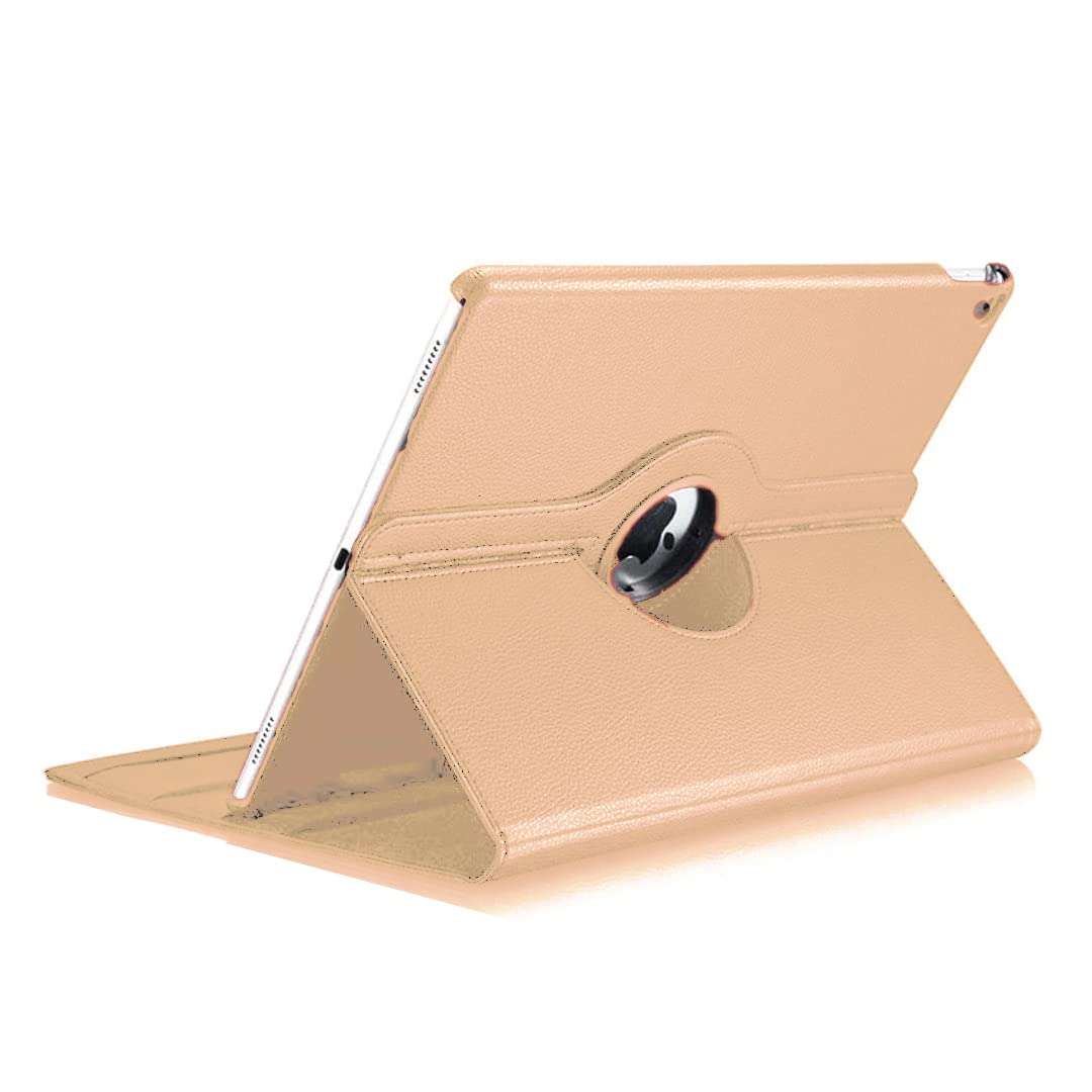 DV Rotating Case Fits iPad Pro 12.9 inch 1st Generation (A1652, A1584) and 2nd Gen (A1671, A1670, A1821), 360 Degree Rotating Smart Stand Folio Cover (2015-2017)