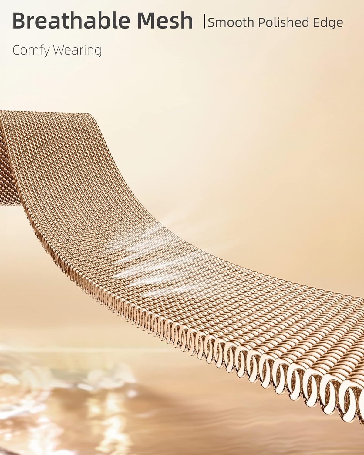 DV Milanese Strap Compatible with Apple Watch Straps 45mm 44mm 42mm Women Men, Magnetic Adjustable Band for iWatch Series 8 7 6 5 4 3 2 1 SE, Fashion Metal Strap for Smart iWatch (GOld)