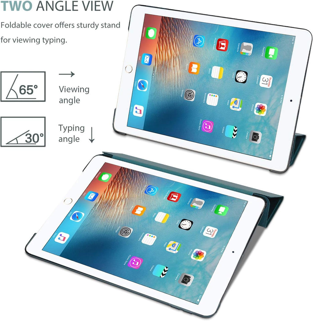 DV iPad 9.7 Inch 2017/2018 Smart Case Cover, Ultra Slim Lightweight Stand Case Shell with Translucent Back for Apple iPad 9.7 (Air, Air 2 2017, 2018) Auto Sleep&Wake