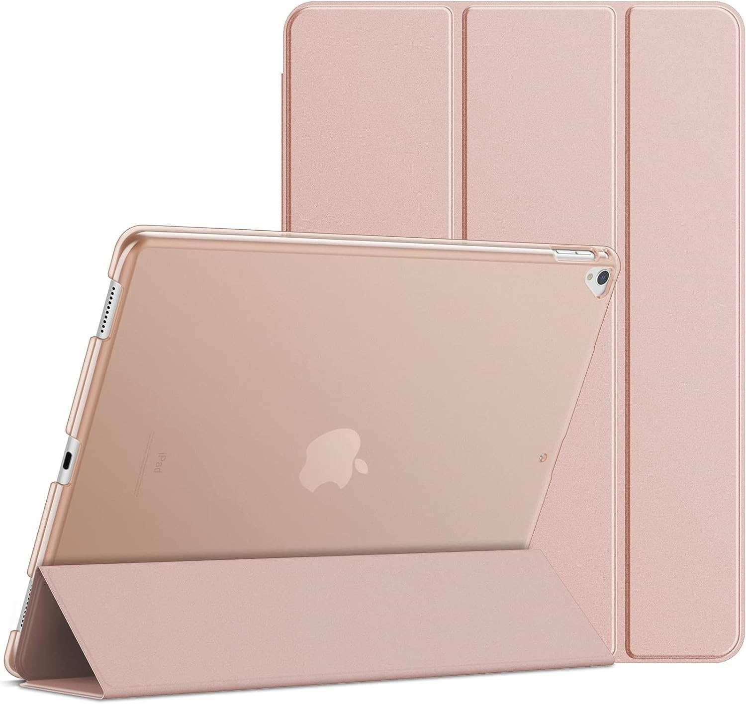 SU Case for iPad Pro 12.9 Case 2nd Generation 2017/1st Generation 2015(Model: A1584 A1652 A1670 A1671 A1821), Ultra Slim Lightweight Stand Smart Case with Translucent Frosted Back Cover