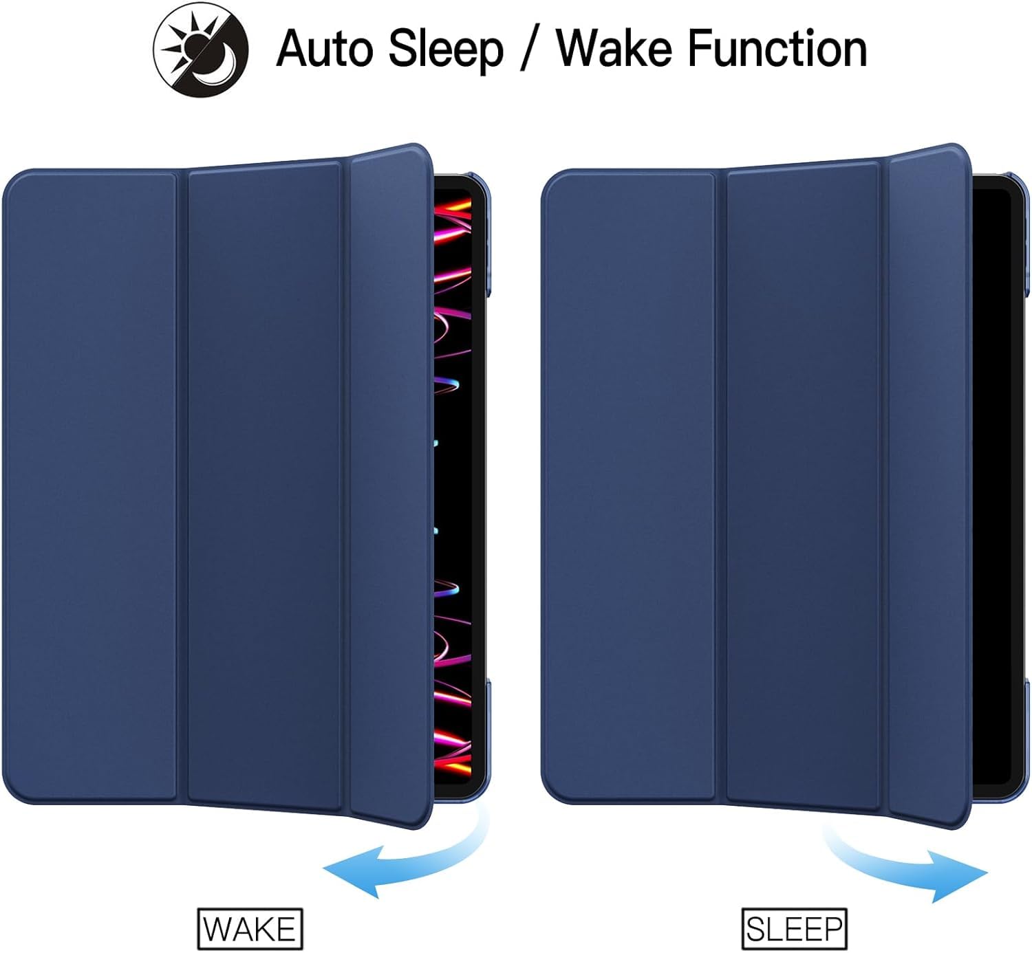 Selling United Case for iPad Pro 12.9-Inch (6th/5th Generation, 2022/2021 Model), Slim Stand Hard Back Shell Smart Cover with Auto Wake/Sleep