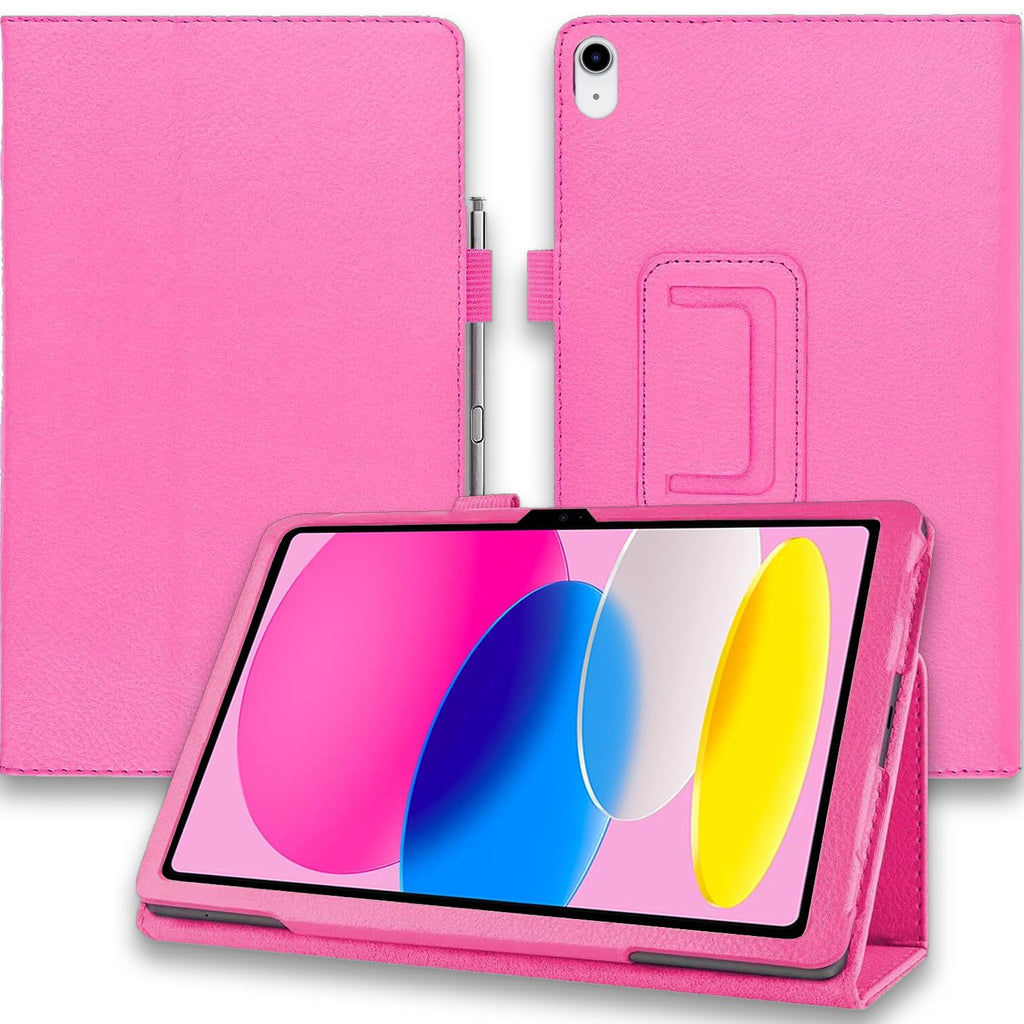 Selling United iPad 10th Gen Case PU Leather Pencil Holder Smart Cover Flip Stand Shockproof for Apple iPad 10th Gen 10.9 inch 2022, Support Touch ID, Auto Wake/Sleep