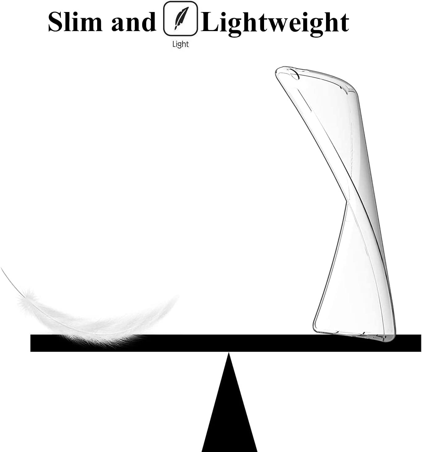 PURE HITECH Case for iPad 10.2 inch 2021/2020/2019 (9th/8th/7th Generations) | TPU Silicone Gel Transparent iPad 10.2 Case