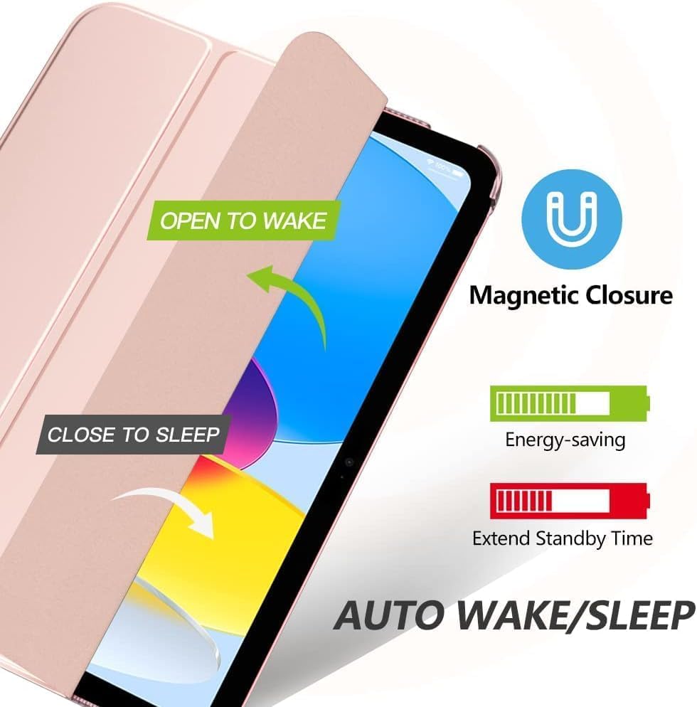 SU for A16 2025 11th / 10th Generation (2025/2022,11 inch/10.9 Inch), Slim Stand Hard PC Translucent Back Shell Smart Cover Case, Support Touch ID, Auto Wake/Sleep