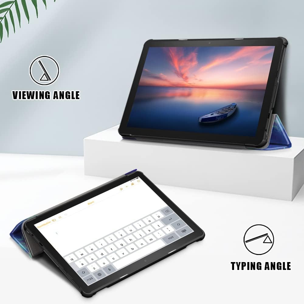 Hard Back Case for Amazon Fire HD 10 & 10 Plus Tablet, 25.4 cm, 13th/11th Generation 2023/2021, Tri-Fold Stand Cover with Auto Wake/Sleep