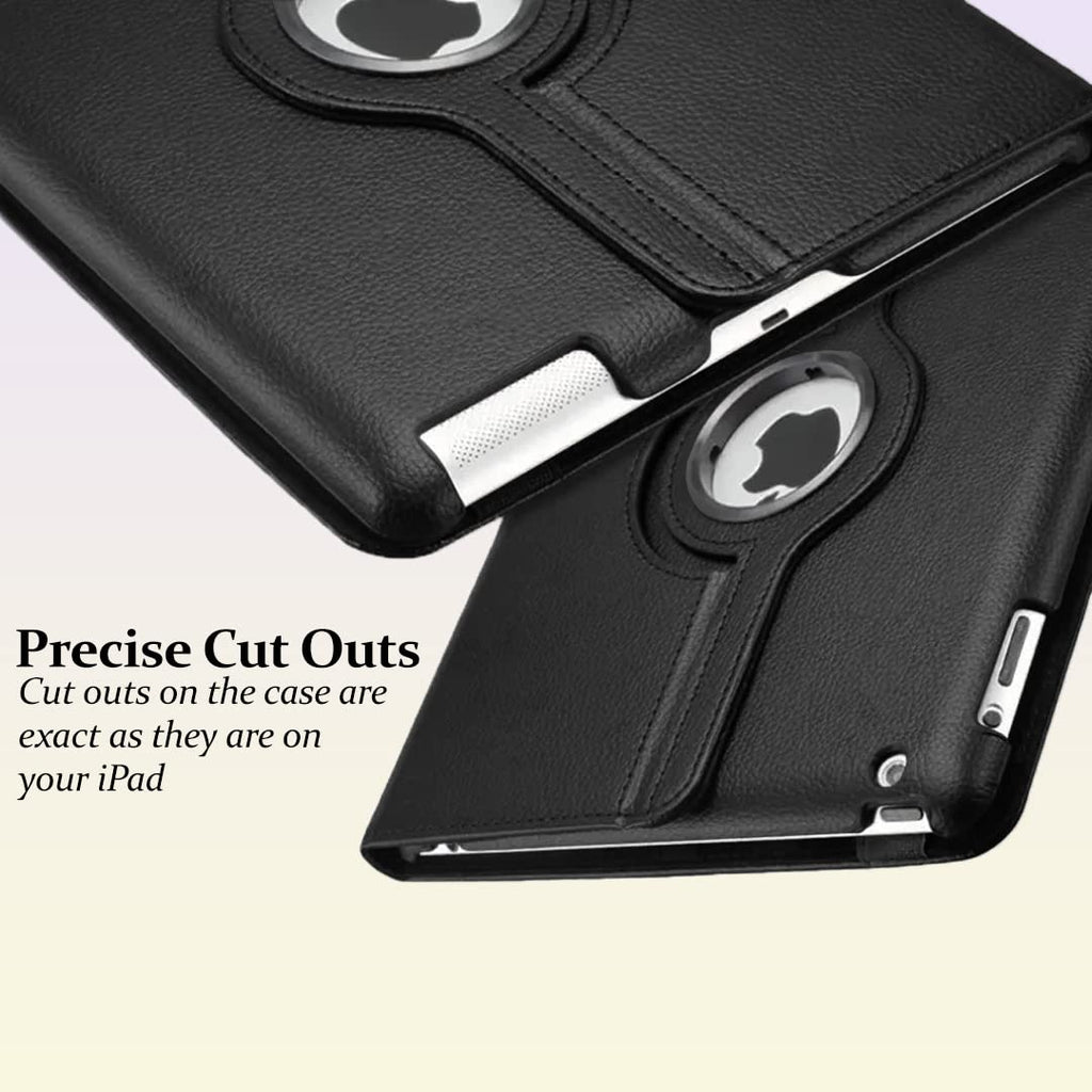 DV Case for iPad Mini 2 (A1489, A1490, A1491), iPad Mini 3 (A1599, A1600), 360 Degree Rotating Smart Stand Case, PU Leather, Slim and Lightweight Cover