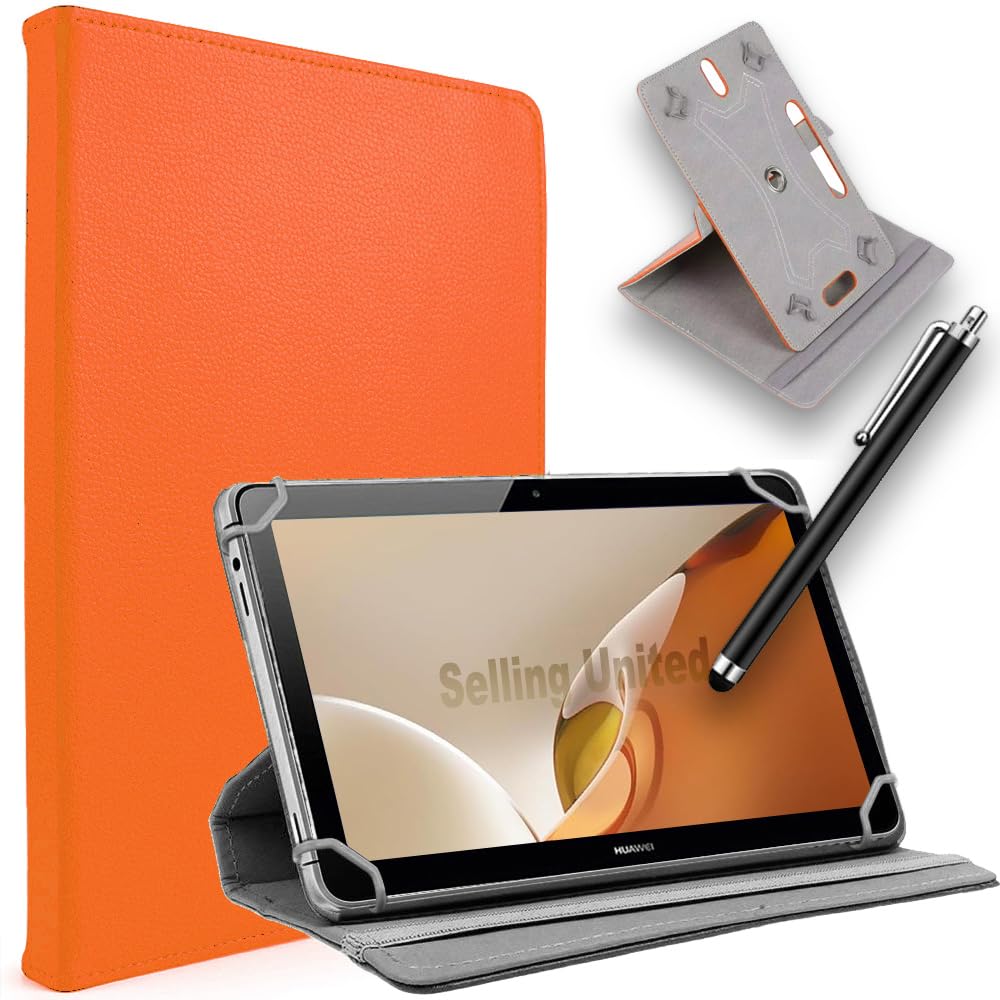 SU 10 inch Tablet Case - Universal Stand Case Folio Cover Magic Leather 360° Rotating Case Fits for ALL 10 Inch & 10.1in Inch Tablets + Stylus Pen