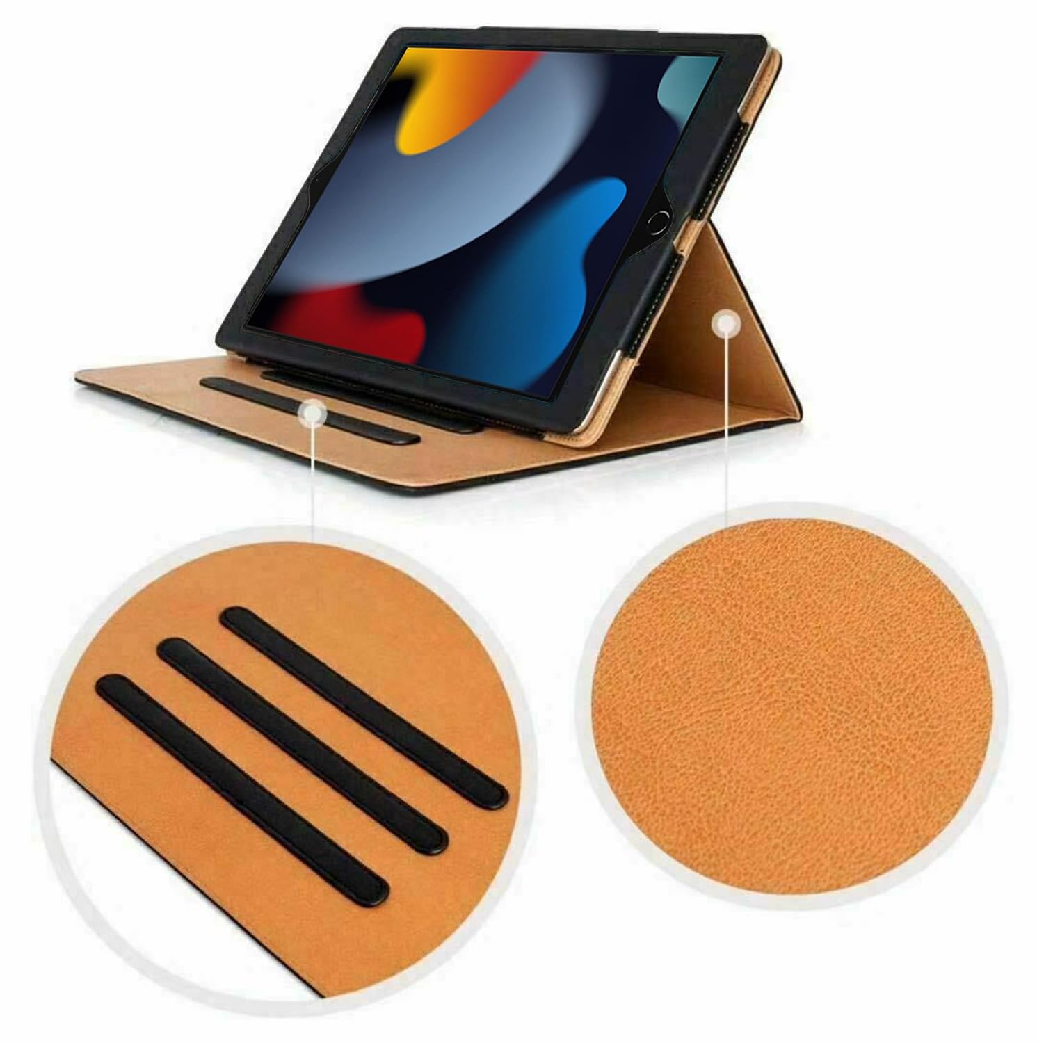 For Apple iPad 10.2 inch 9th/ 8th/ 7th Generation, Smart Magnetic Stand Case, Leather Cover with Magnetic Closure, Anti-Scratch and Lightweight Case (2021/2020/2019)