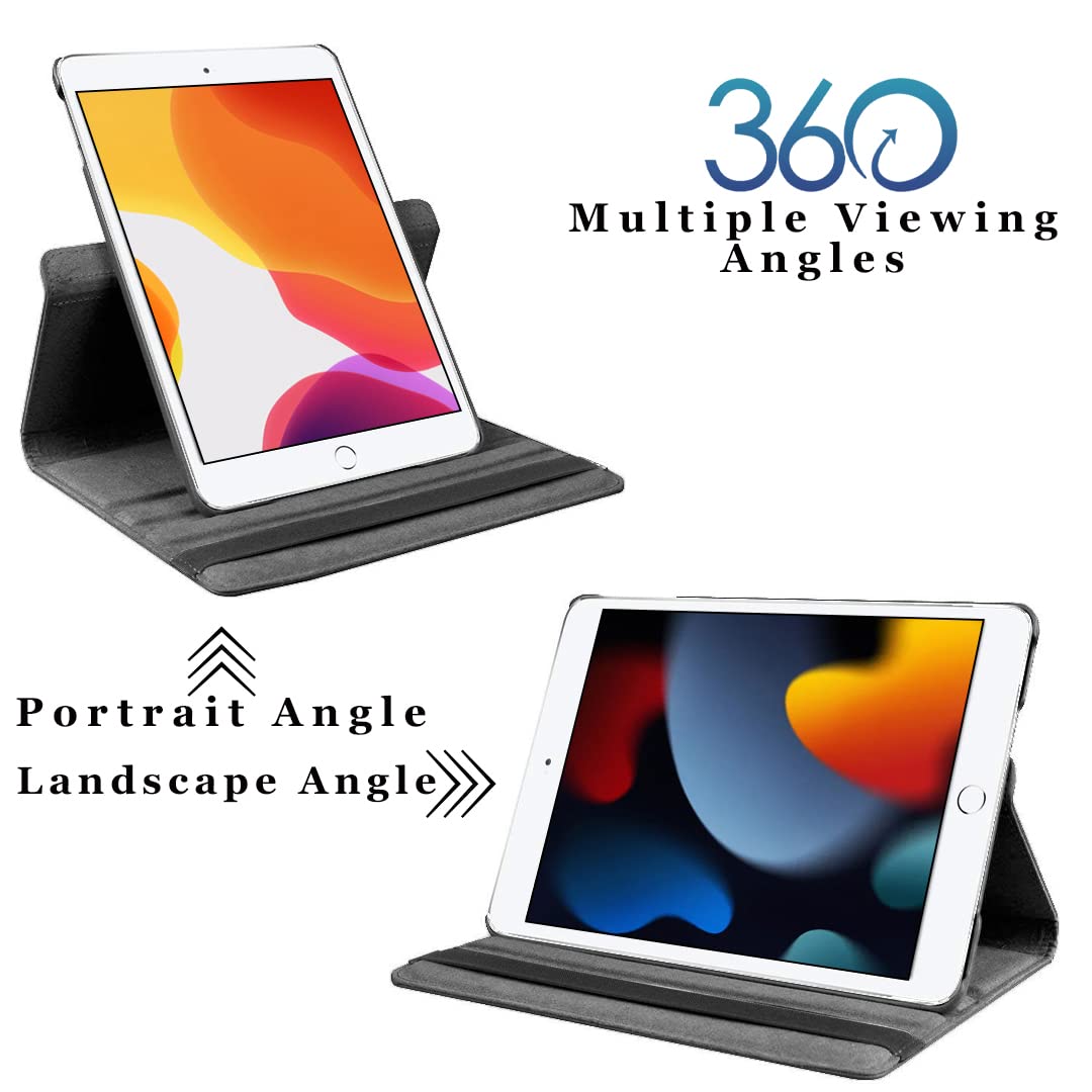 DV 360 Degree PU Leather Rotating Stand Swivel Case for iPad Mini 5 (A2126 / A2124 / A2133 / A2125), iPad Mini 4 (A1538 / A1550), Folio Cover, Hardback and Shockproof