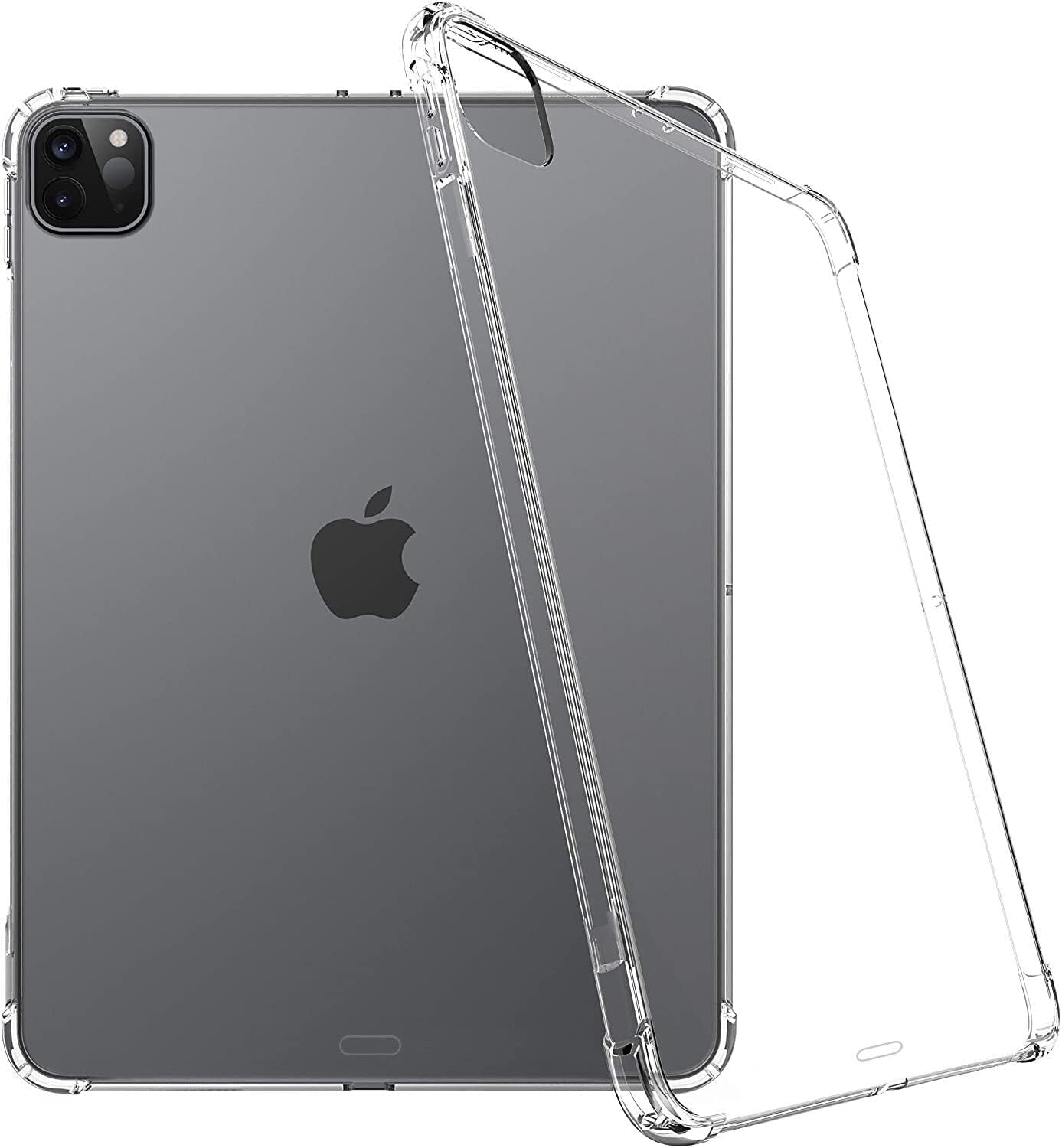 Shock Proof Bumper Gel Case For Apple iPad Pro-11 4rd Generation 2022 & Pro 11 3rd Gen 2021, Pro 11-inch 2nd Gen 2020 11” Clear Slim Transparent Protective Back Cover