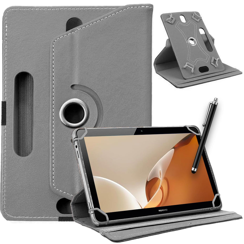 SU 10 inch Tablet Case - Universal Stand Case Folio Cover Magic Leather 360° Rotating Case Fits for ALL 10 Inch & 10.1in Inch Tablets + Stylus Pen