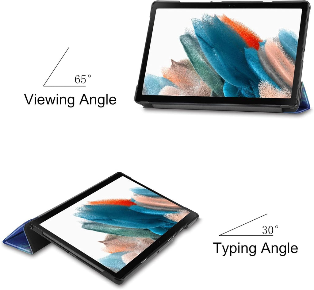 Galaxy Tab A8 10.5-inch Case, Slim Protective Cover with Auto Sleep/Wake, Hard PC Back Shell, PU Leather Exterior