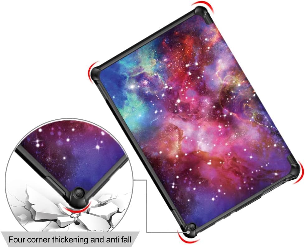 Hard Back Case for Amazon Fire HD 10 & 10 Plus Tablet, 25.4 cm, 13th/11th Generation 2023/2021, Tri-Fold Stand Cover with Auto Wake/Sleep