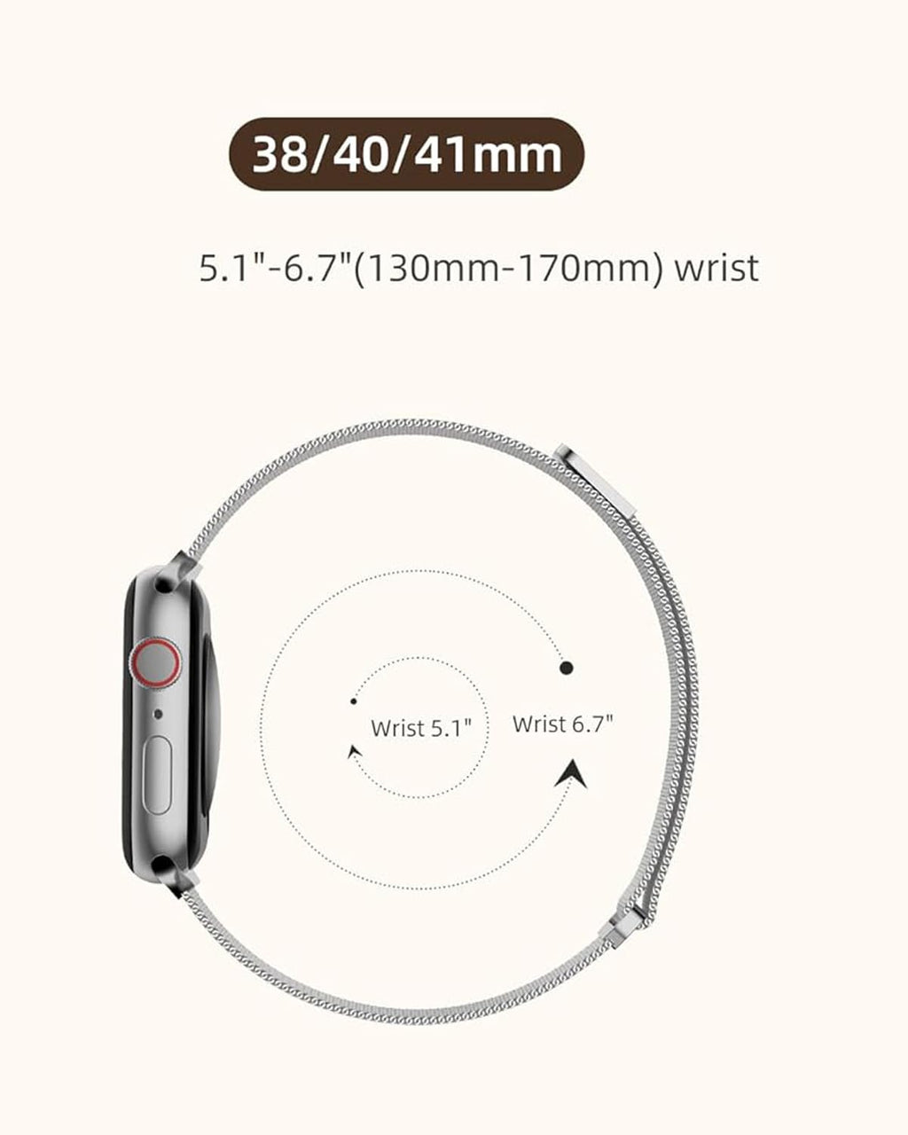 DV Milanese Strap Compatible with Apple Watch Straps 41mm 40mm 38mm Women Men, Dual Magnetic Adjustable Band for iWatch Series 8 7 6 5 4 3 2 1 SE, Fashion Metal Strap for Smart iWatch