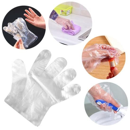 United Clear Disposable Plastic Gloves 1000 Count for Food Prep and Kitchen - Ideal for Handling, Cooking, Cleaning and Parties