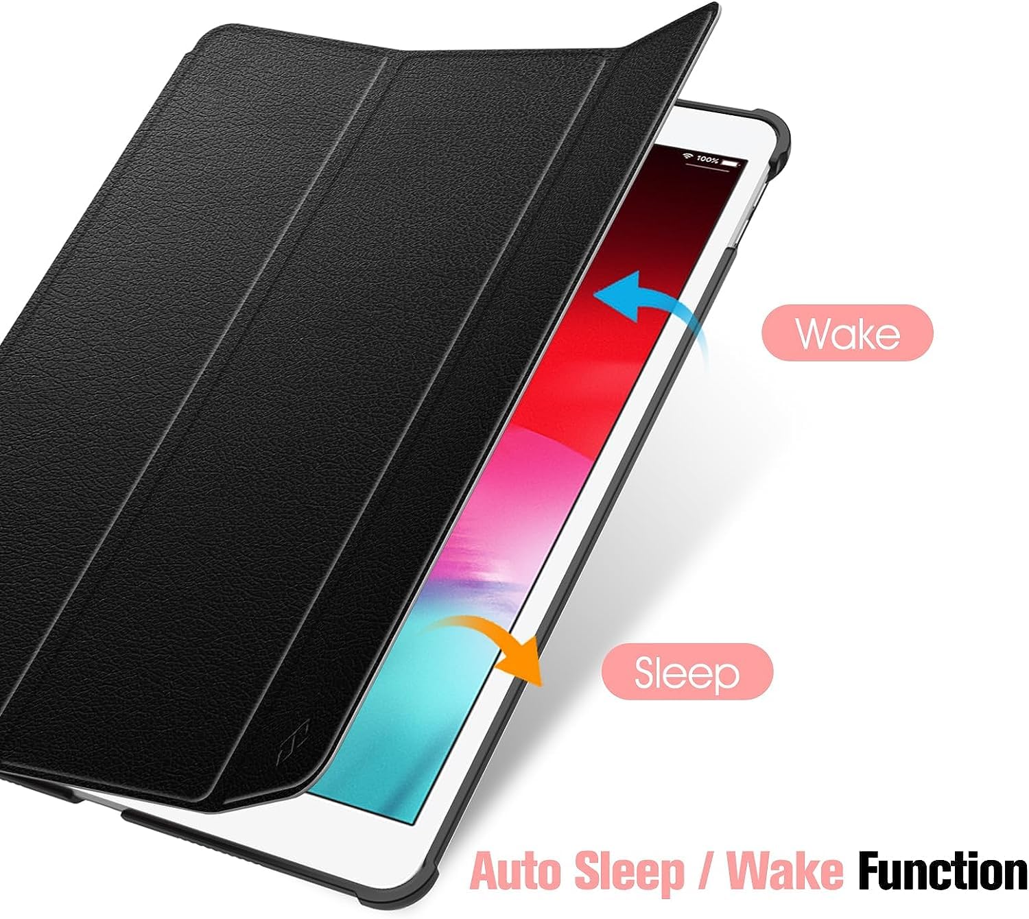 DV Case for iPad Air 3 (10.5-Inch 2019, 3rd Generation) and iPad Pro 10.5, DV Slim Tablet Cover with Soft TPU Back, Auto Wake/Sleep (Black)