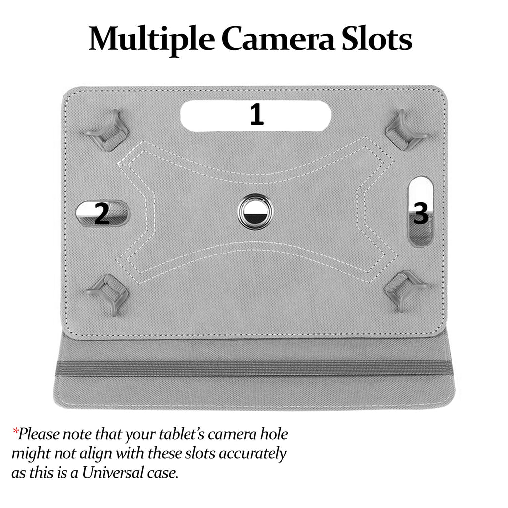 Universal 7 inch 360 Rotating Case Fits All 7 and 7.1 inches Android Tablets, Smooth Interior, PU Leather Exterior Supports Multiple Viewing Angles, Lightweight Folio Wallet Case Cover