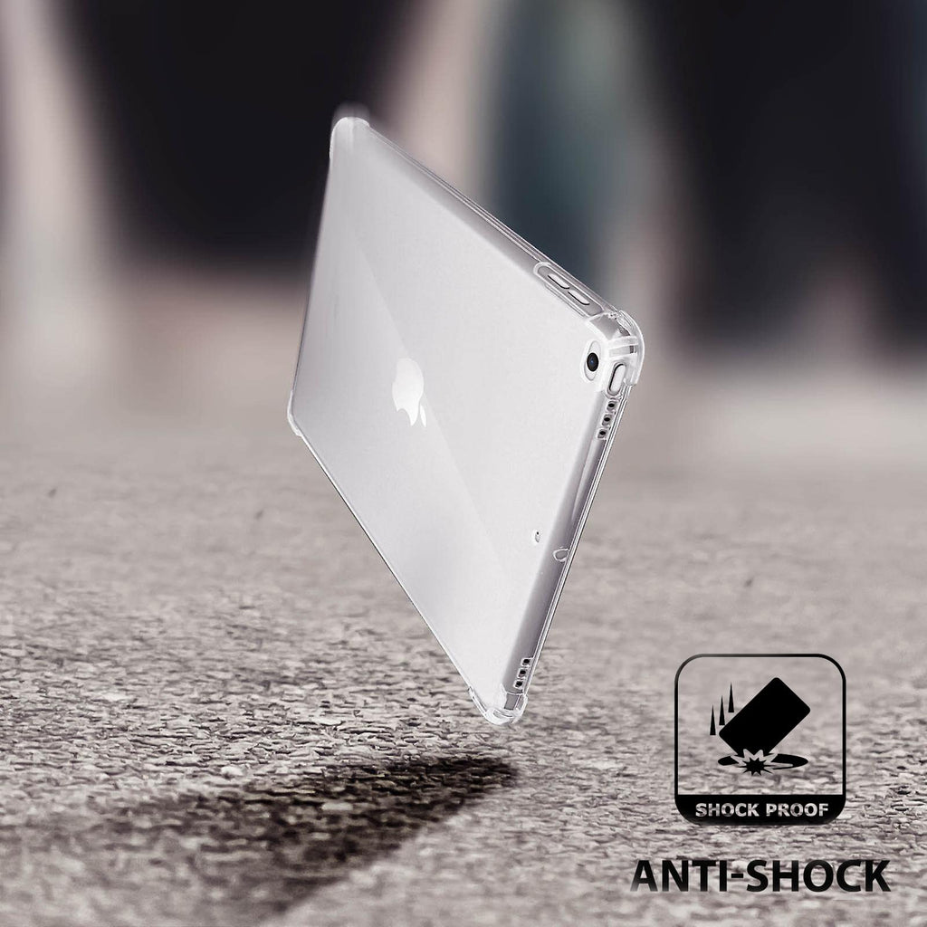 PURE HITECH Apple iPad 9.7 Inch (6th Generation 2018 / 5th Gen 2017 / Air 1 2013 / Air 2 2014) Bumper Case - Silicone Gel Transparent Soft Back Shell Cover, Slim Lightweight Clear