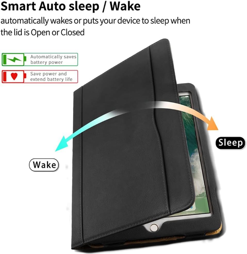 Leather Case For iPad A16 2025 11th / 10th Generation (2025/2022,11 inch/10.9 Inch) Premium Blue/Tan Leather, Magnetic Flip Stand Cover Auto Wake/Sleep