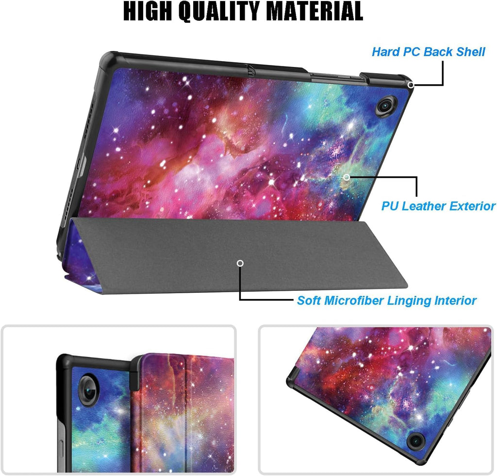 Galaxy Tab A8 10.5-inch Case, Slim Protective Cover with Auto Sleep/Wake, Hard PC Back Shell, PU Leather Exterior