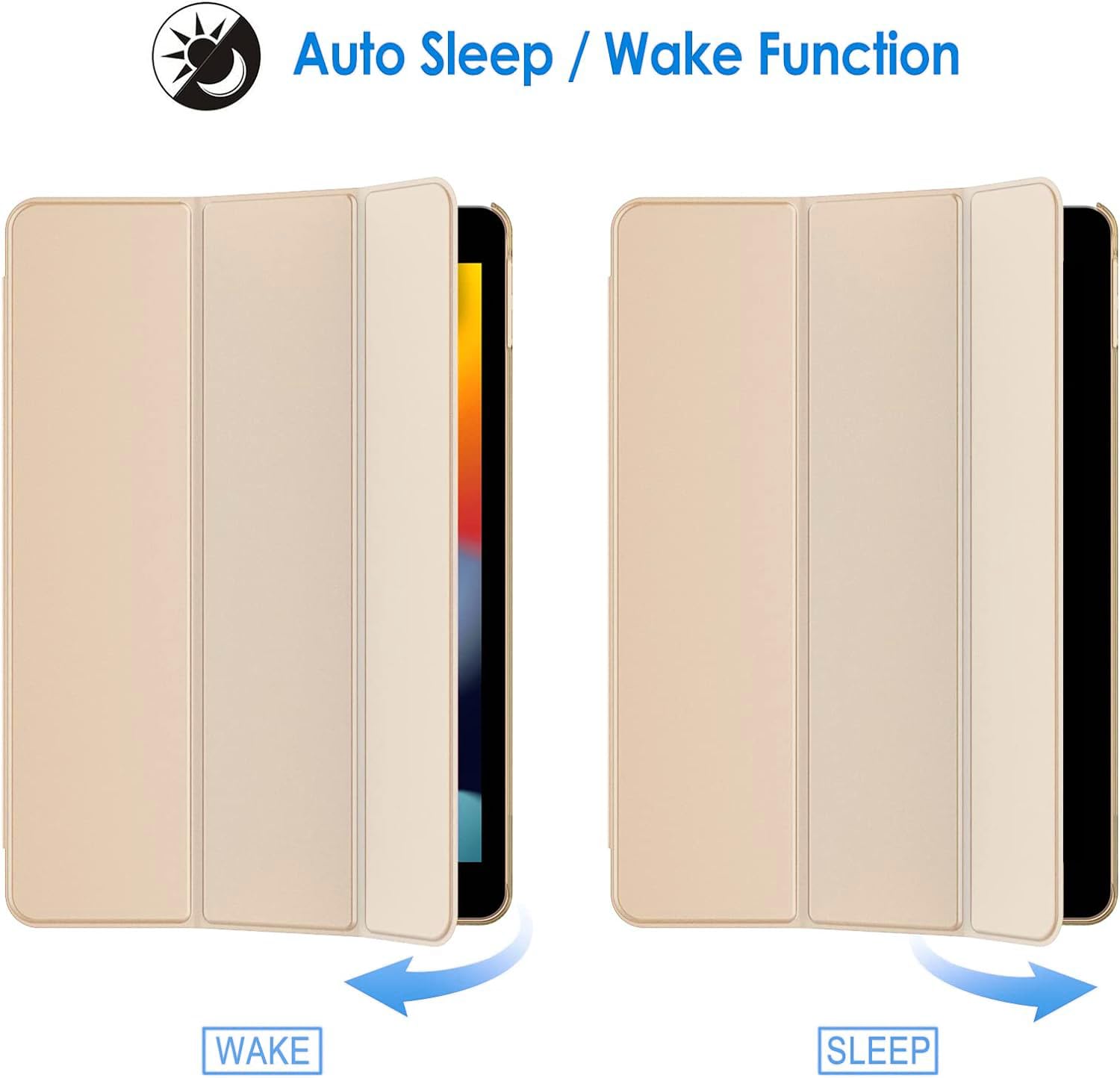 For Apple iPad 10.2 inch 9th/ 8th/ 7th Generation, Smart Magnetic Stand Case, Leather Cover with Magnetic Closure, Anti-Scratch and Lightweight Case (2021/2020/2019)