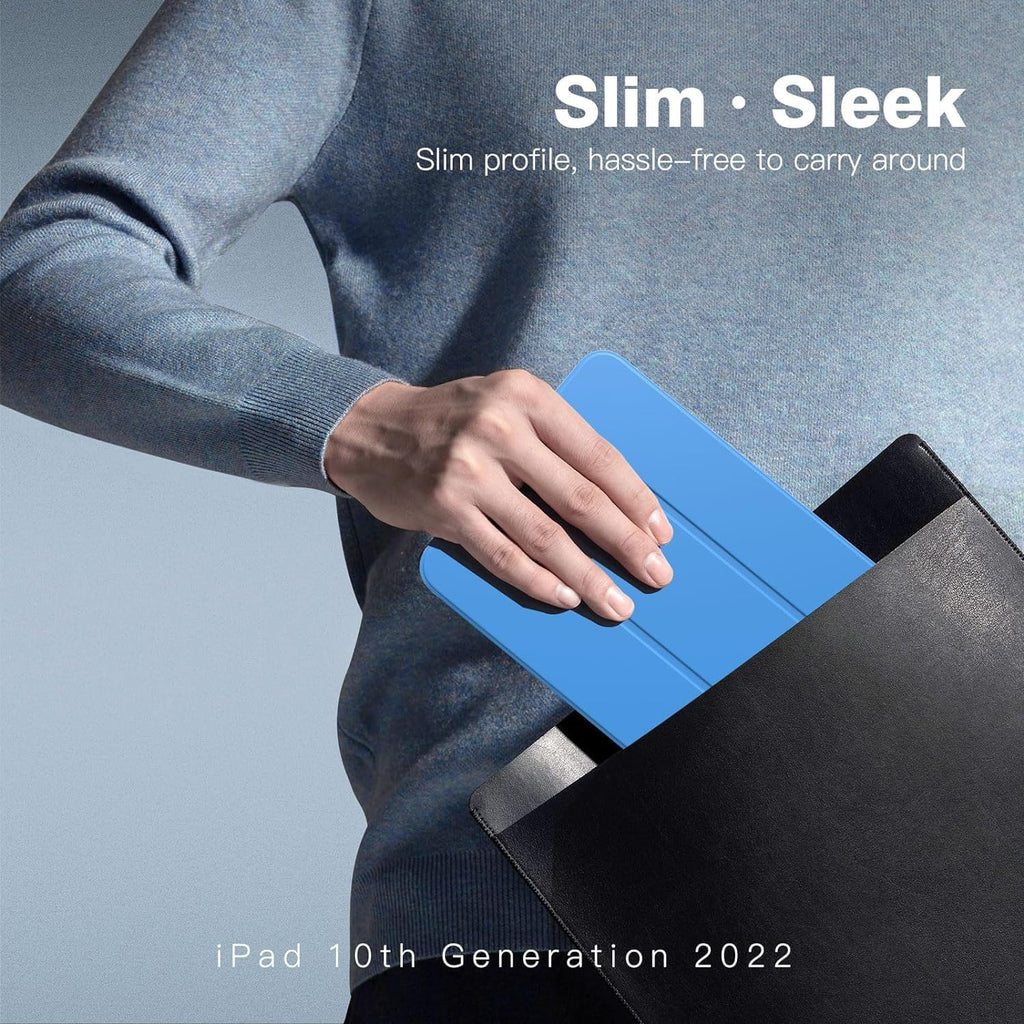 SU for A16 2025 11th / 10th Generation (2025/2022,11 inch/10.9 Inch), Slim Stand Hard PC Translucent Back Shell Smart Cover Case, Support Touch ID, Auto Wake/Sleep