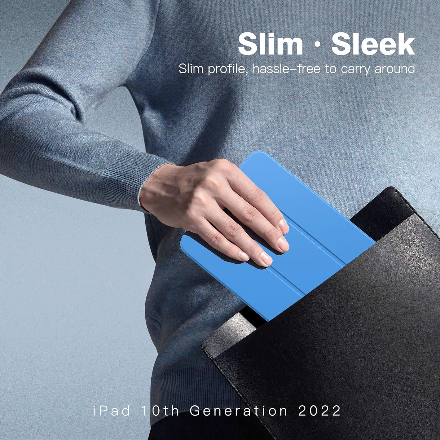 SU for A16 2025 11th / 10th Generation (2025/2022,11 inch/10.9 Inch), Slim Stand Hard PC Translucent Back Shell Smart Cover Case, Support Touch ID, Auto Wake/Sleep