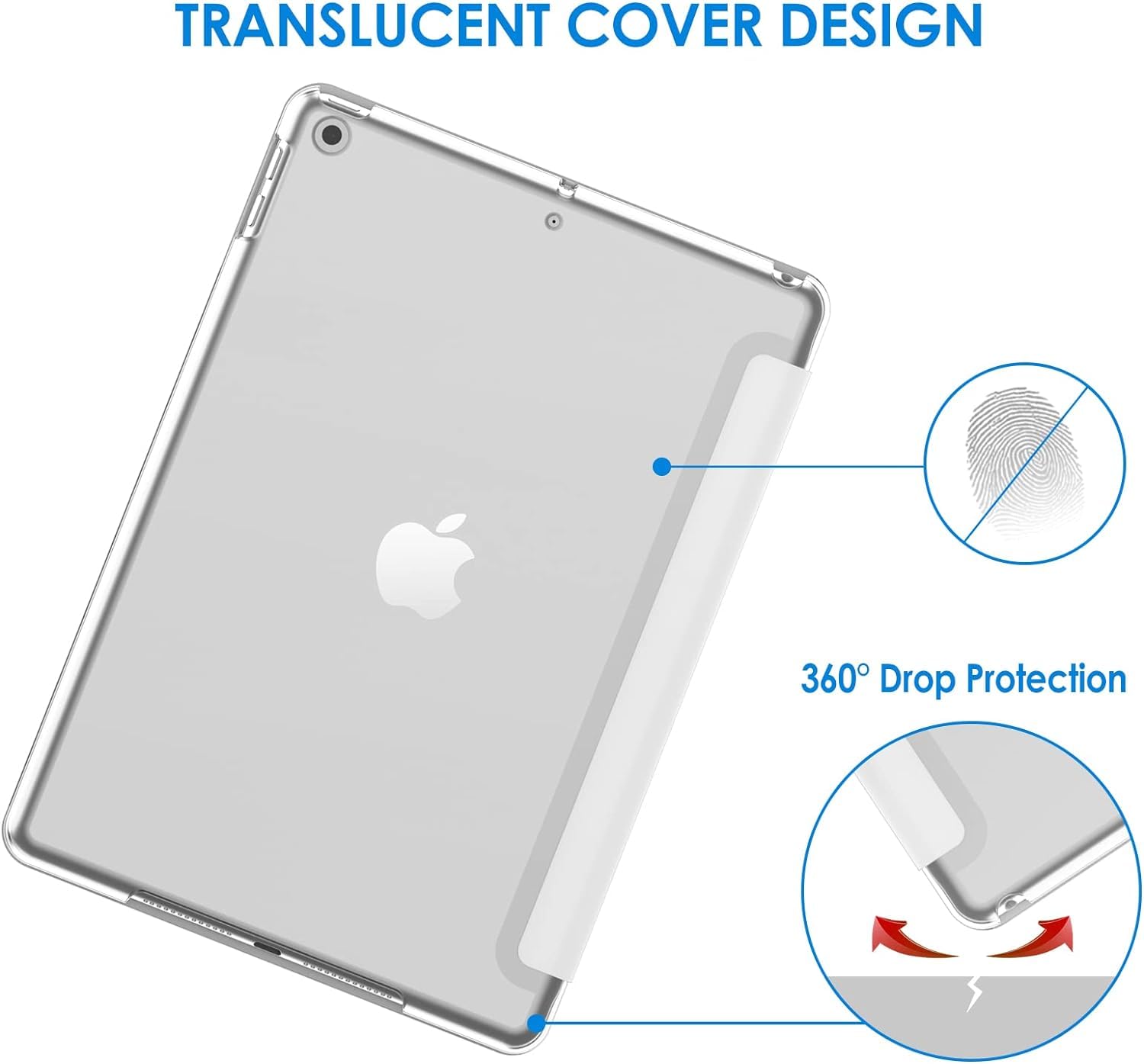 For Apple iPad 10.2 inch 9th/ 8th/ 7th Generation, Smart Magnetic Stand Case, Leather Cover with Magnetic Closure, Anti-Scratch and Lightweight Case (2021/2020/2019)