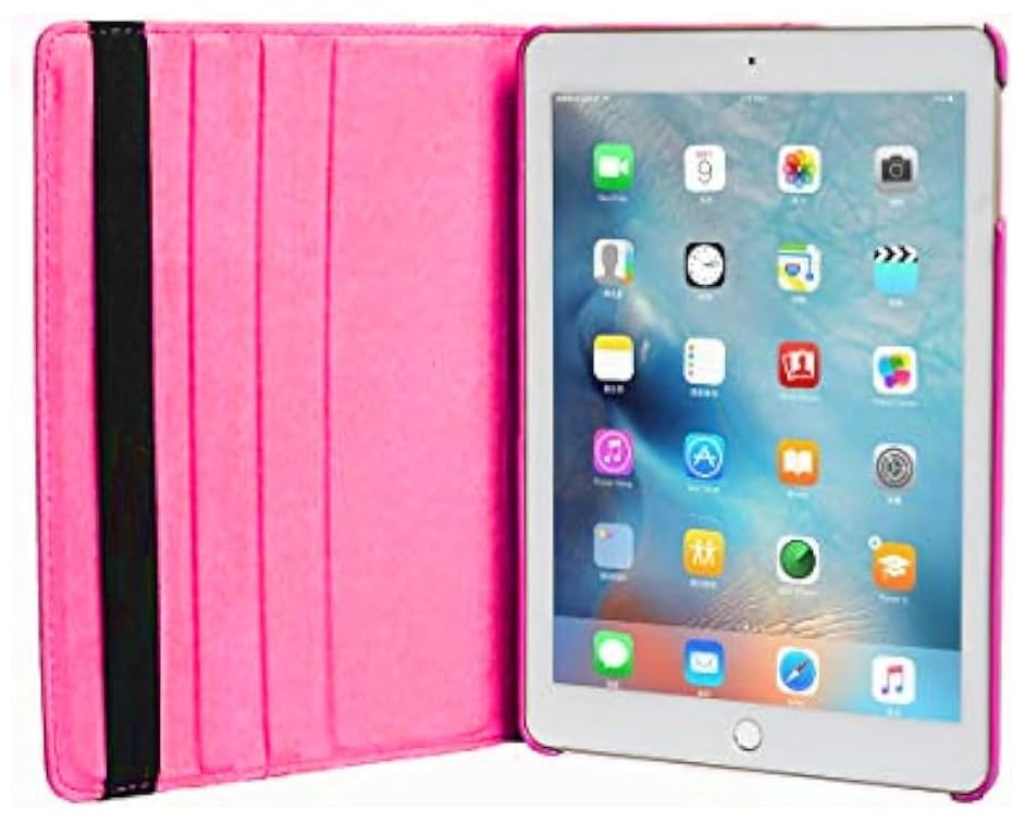 Case Compatible with Apple iPad Pro 12.9" (1st & 2nd Generation, 2015 & 2017 Model) Shockproof PU Leather Book Style Flip Folio 360° Rotating Protection Cover With Auto Wake/Sleep