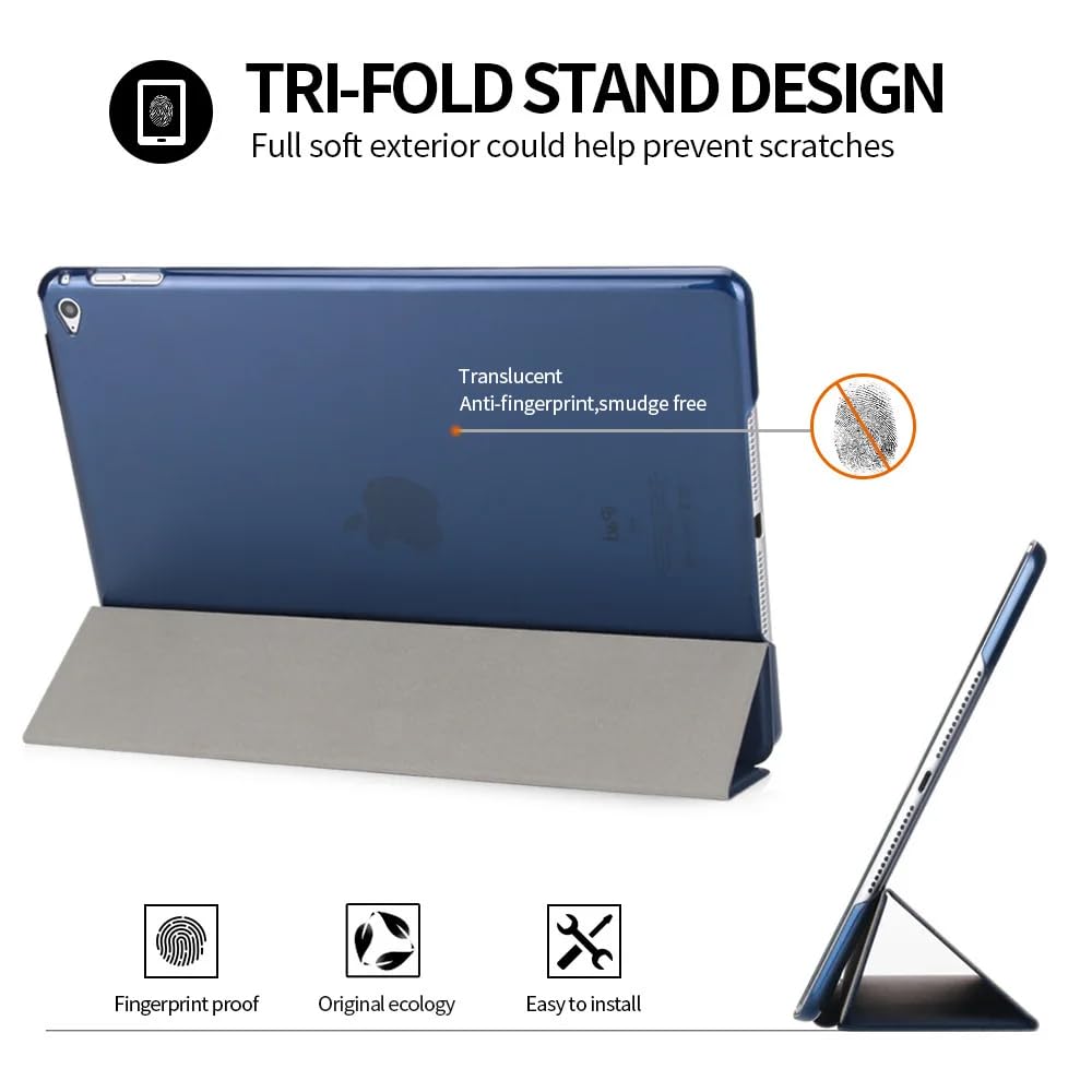 [SU] iPad 6th 5th Generation Case iPad 9.7 Inch Case 2018 2017 iPad Air Case iPad Air 2 Case Smart Folio Stand Protective With Back Cover Auto Wake Sleep