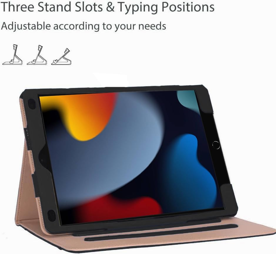 Leather Case for iPad 10.2 inch 9th Generation 2021,8th Gen 2020,7th Gen 2019 (iPad 7,iPad 8,iPad 9) Premium Leather Magnetic Flip Stand Cover for Apple iPad, Auto Wake/Sleep