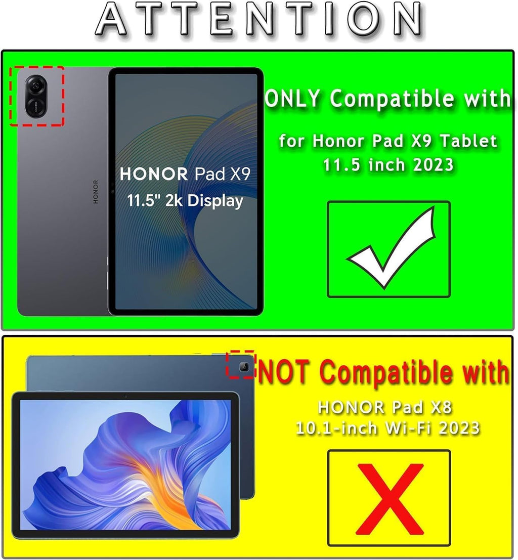 Case for Honor Pad X9 11.5 inch 2023 Protective 360° Rotating Case Cover for 11.5 inch Tablet,