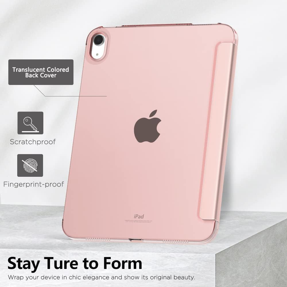 SU for A16 2025 11th / 10th Generation (2025/2022,11 inch/10.9 Inch), Slim Stand Hard PC Translucent Back Shell Smart Cover Case, Support Touch ID, Auto Wake/Sleep