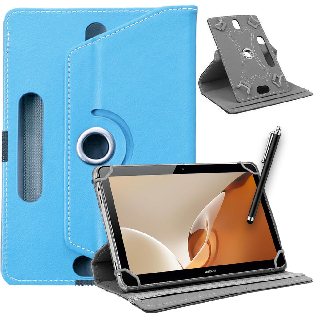 SU 10 inch Tablet Case - Universal Stand Case Folio Cover Magic Leather 360° Rotating Case Fits for ALL 10 Inch & 10.1in Inch Tablets + Stylus Pen