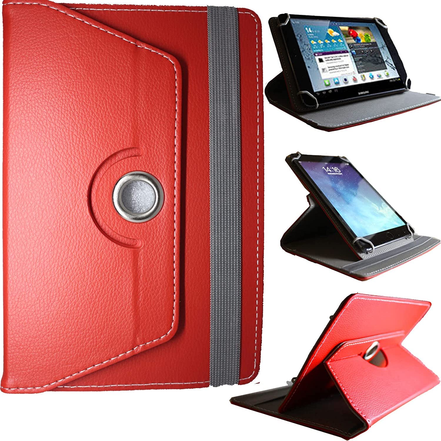 DV 10inch Tablet Case Cover - Universal Leather Stand Case Folio Cover Magic Leather 360° Rotating Case Fits for ALL 10" Inch & 10.1" Inch Android Tablets tab