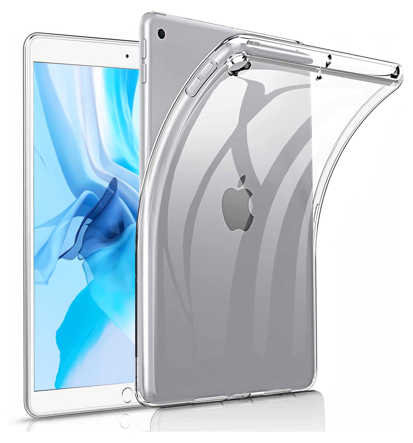 PURE HITECH Case for iPad 10.2 inch 2021/2020/2019 (9th/8th/7th Generations) | TPU Silicone Gel Transparent iPad 10.2 Case