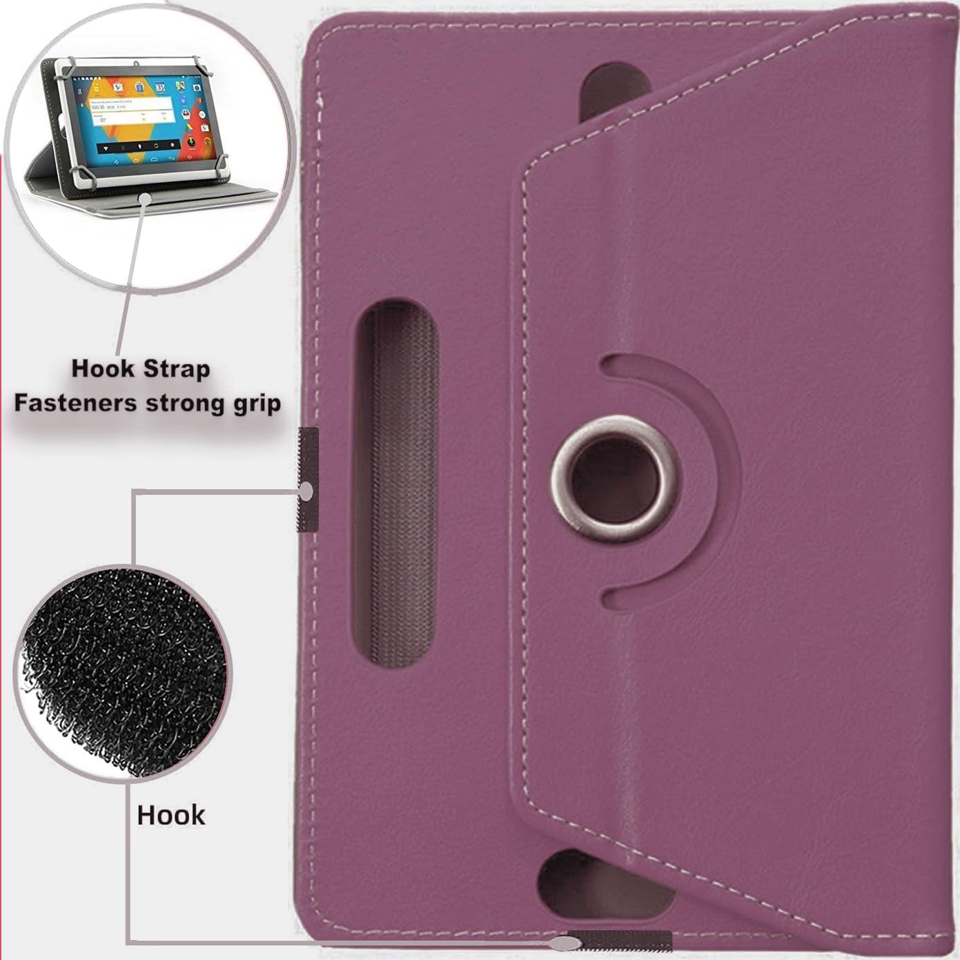 SU 10 inch Tablet Case - Universal Stand Case Folio Cover Magic Leather 360° Rotating Case Fits for ALL 10 Inch & 10.1in Inch Tablets + Stylus Pen