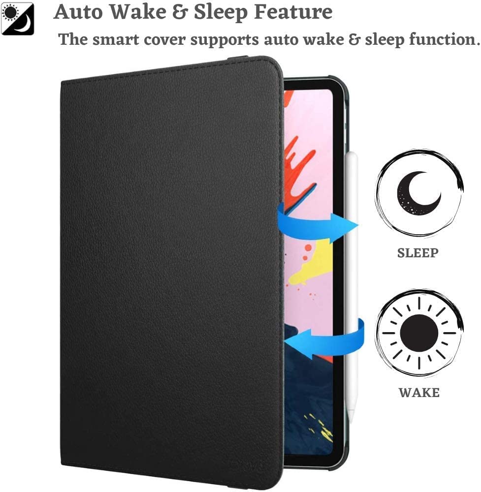 For iPad Pro 12.9 Case 4th 5th 6th Generation (2021/2020/2022 Model) 360 Leather Wallet Rotating Durable Protective Cover