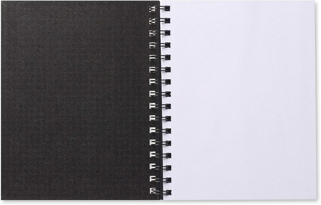 SU Hardback Sketchbook - A5 Spiral-Bound with 80 Pages - Acid-Free Textured Sheets for Drawing and Sketching - Art Supplies for Adults & Kids - for Use with Pencils, Pastels, & Markers