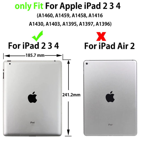 (DV) iPad 2ND 3RD 4TH Generation Bumper Gel Case Soft TPU Transparent Clear Back Cover Shockproof Drop Protection Ultra Slim Scratch Resistant Case Cover For iPad 2 3 4