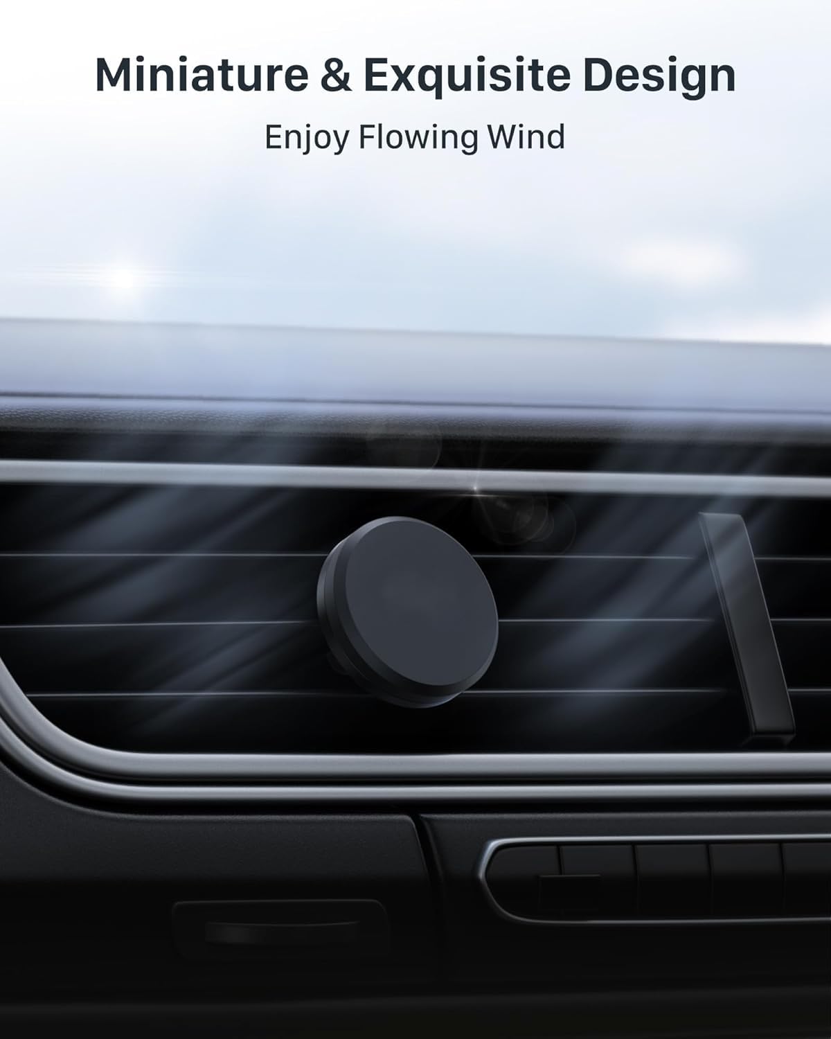 SU Magnetic Phone Car Mount, Upgraded Car Phone Holder Magnetic Air Vent in Car, Mobile Phone Cradle Magnet for iPhone 15 14 13 12 11 Pro Max X Samsung S24 S23 S22 Huawei P50 P40 etc. 2-Pack