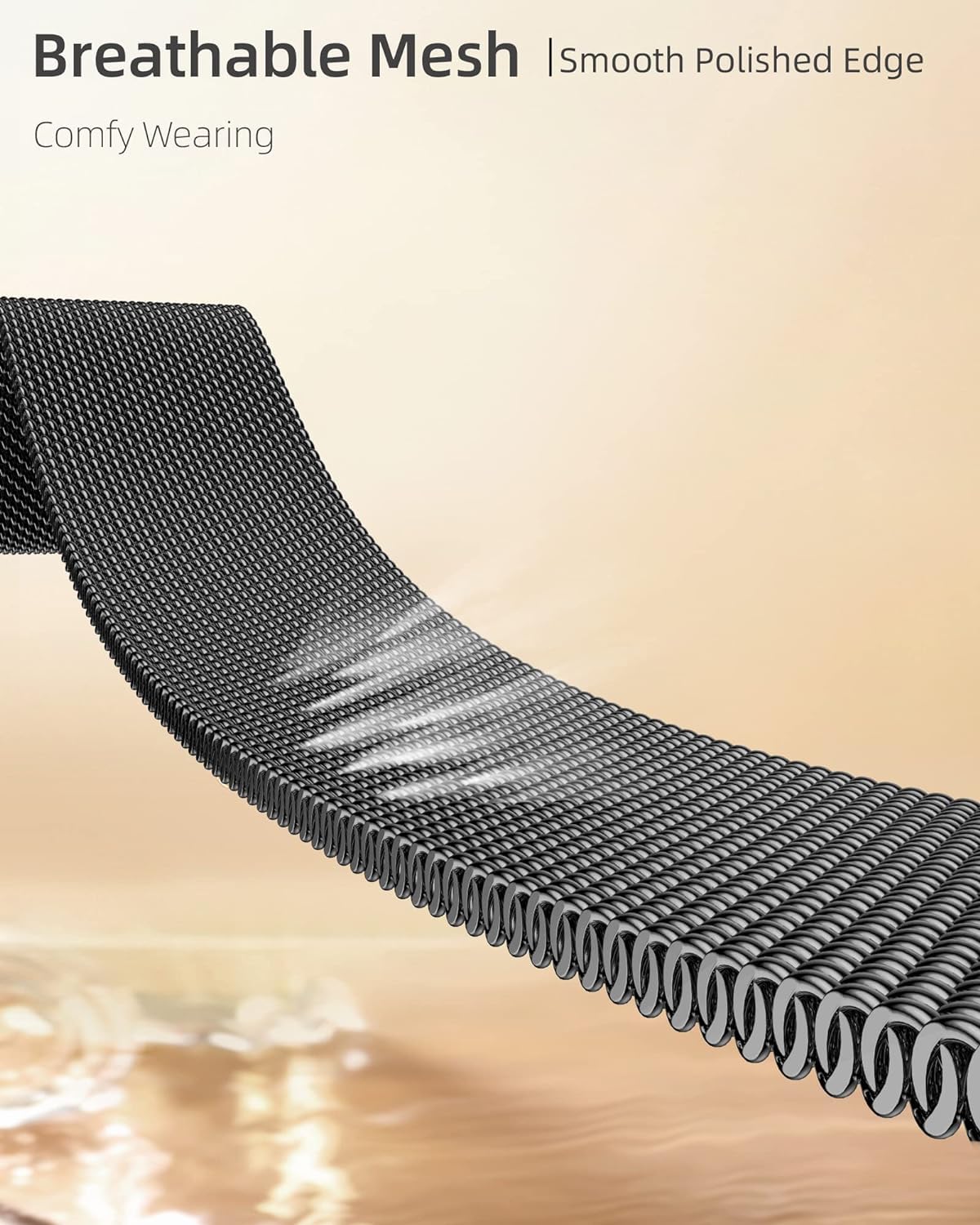 DV Milanese Strap Compatible with Apple Watch Straps 45mm 44mm 42mm Women Men, Magnetic Adjustable Band for iWatch Series 8 7 6 5 4 3 2 1 SE, Fashion Metal Strap for Smart iWatch (Charcoal)