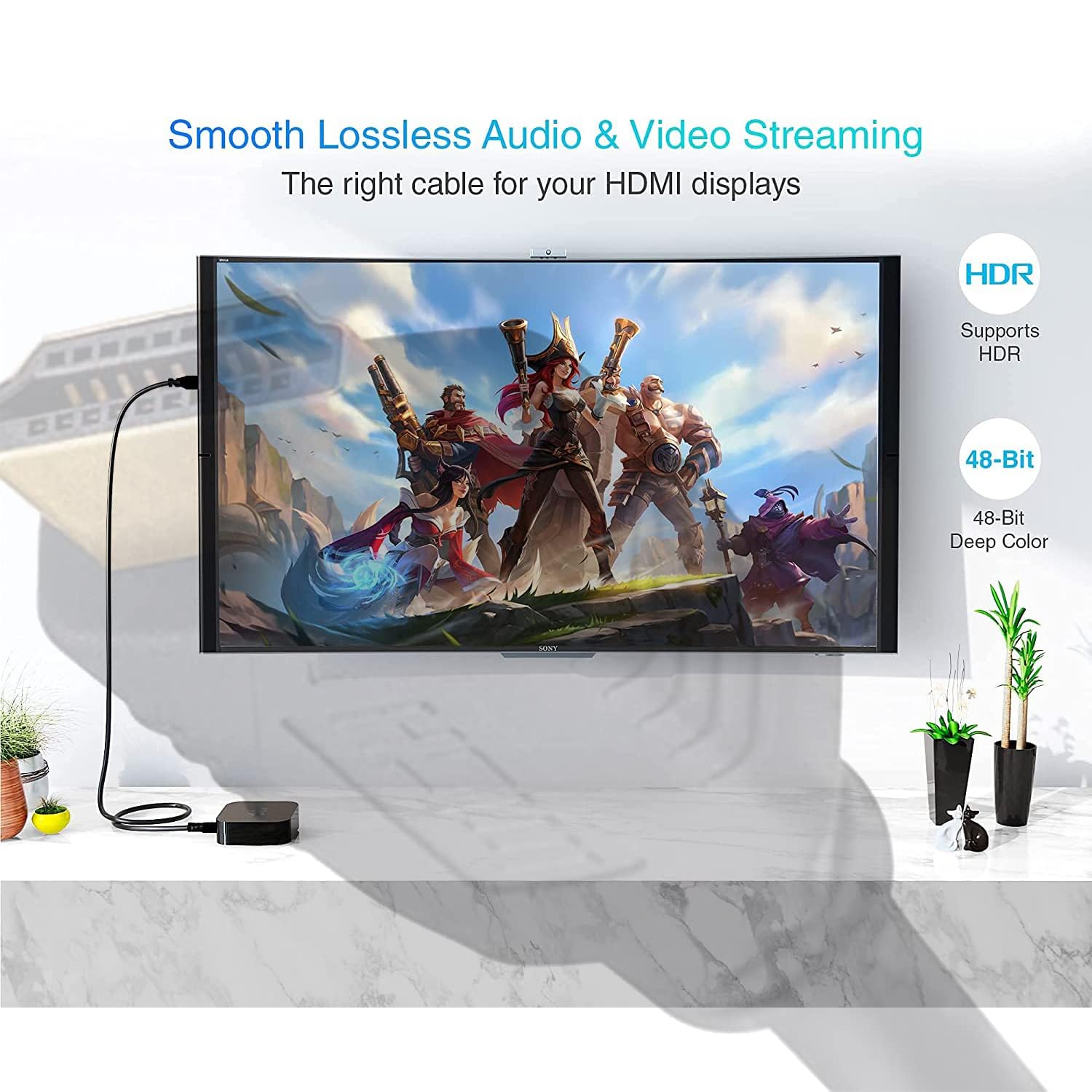 Selling United HDMI Cable, High-Speed Ultra HD HDMI 2.0 Cable, Compatible with Fire TV HDMI 2.0 1.4 Blu-ray PS4 PS5 Xbox Series X Switch HD 1080p PC HDMI