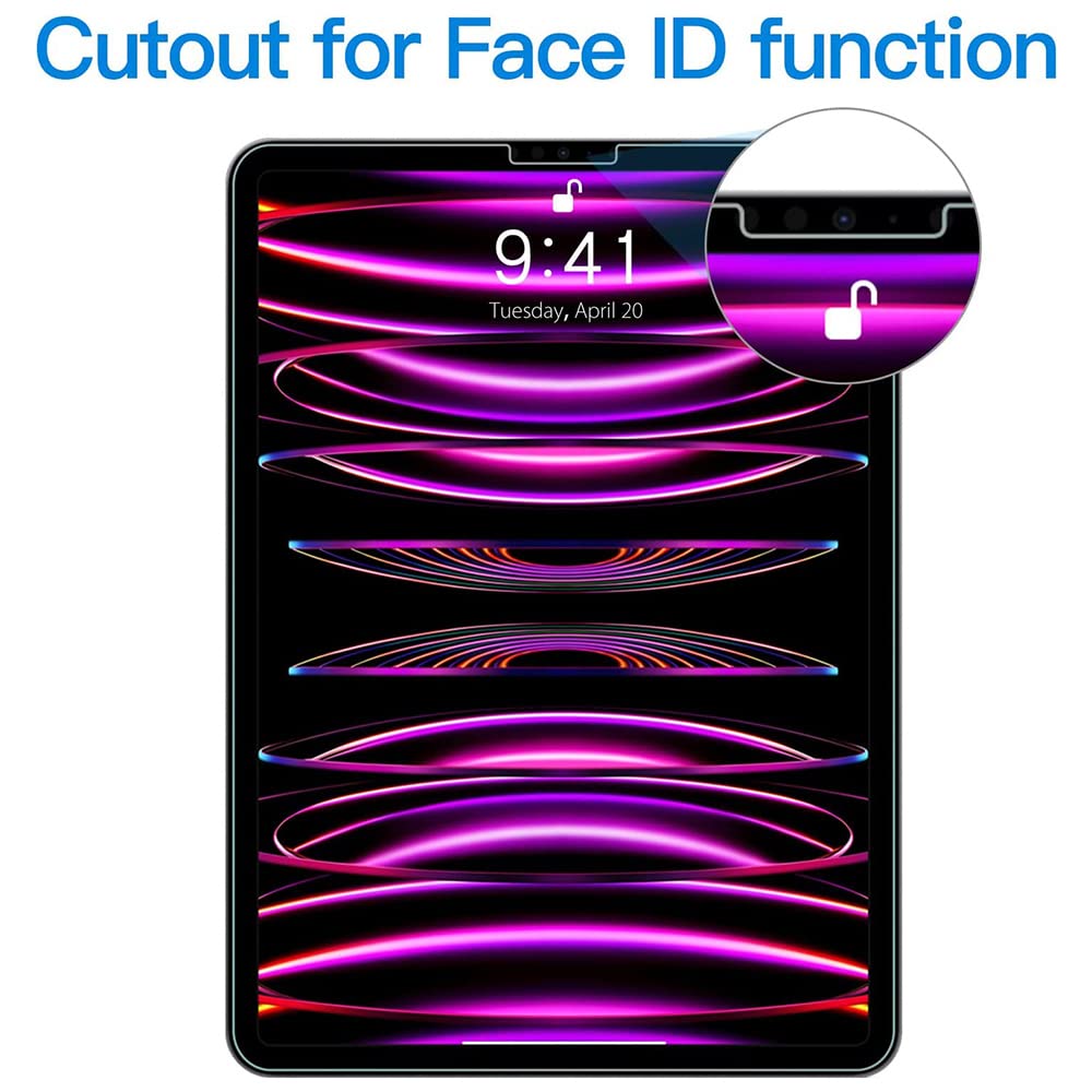 DIGITAL VANGUARD DISCOVERING POSSIBILITIES DV 2-Pack Screen Protector for iPad iPad Pro 11 11-Inch 2018,2020,2021,2022 Model Face ID Compatible, 9H Tempered Glass Film