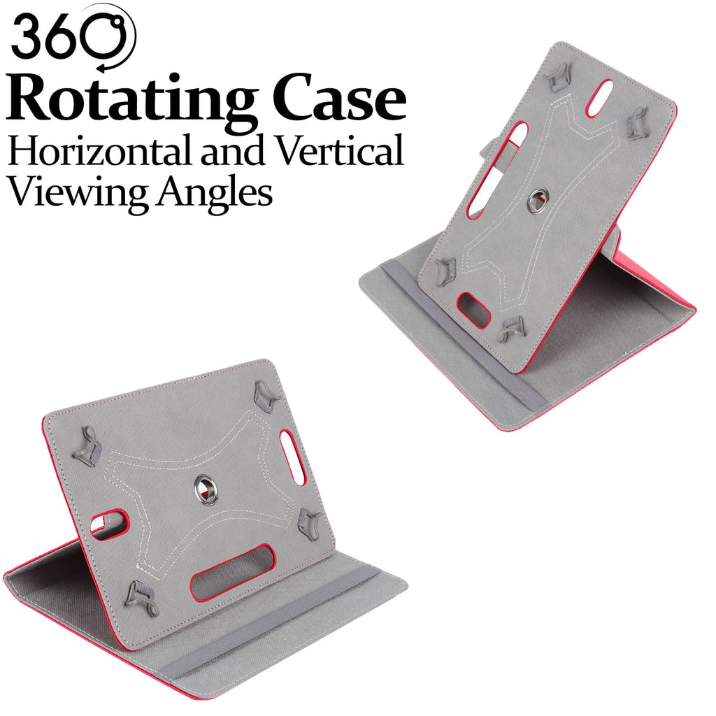 Universal 7 inch 360 Rotating Case Fits All 7 and 7.1 inches Android Tablets, Smooth Interior, PU Leather Exterior Supports Multiple Viewing Angles, Lightweight Folio Wallet Case Cover