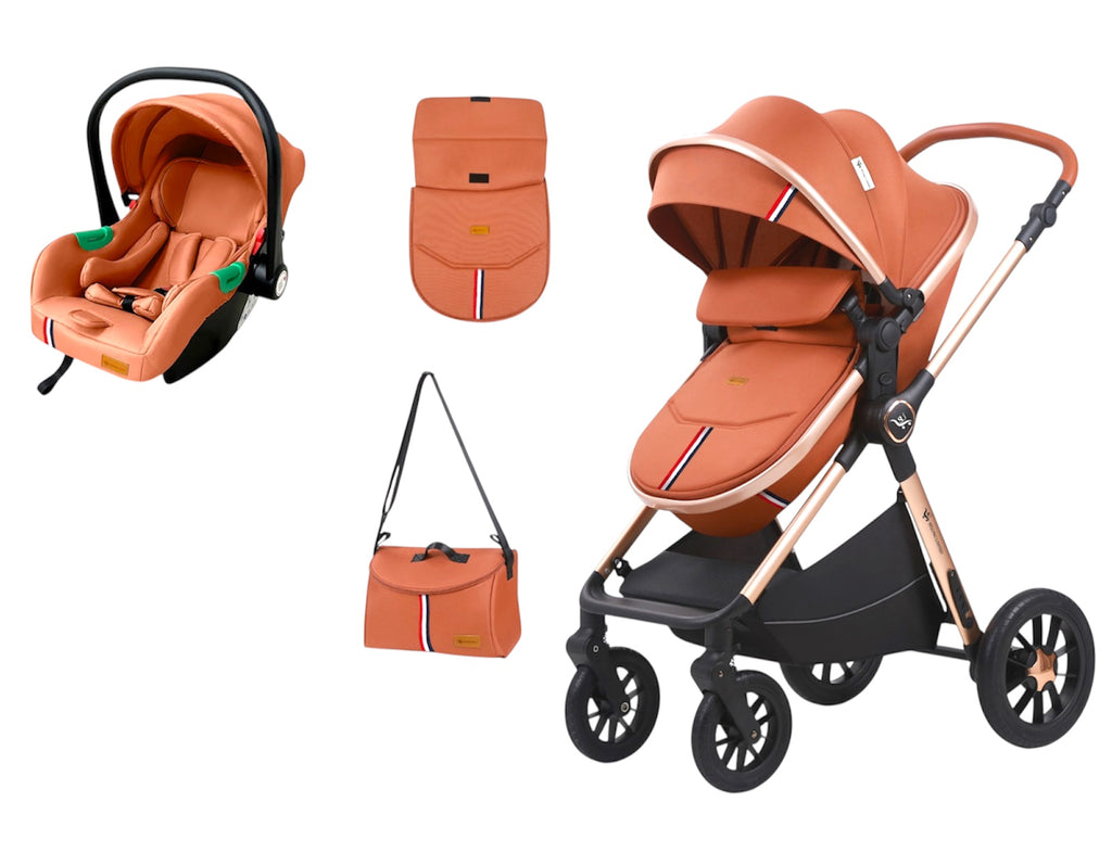 Baby Pram Buggy Car Seat 3 in 1 Travel System Pushchair One Size Fits All