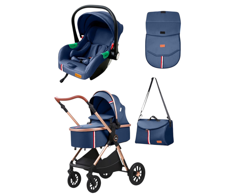 Baby Pram Buggy Car Seat 3 in 1 Travel System Pushchair One Size Fits All
